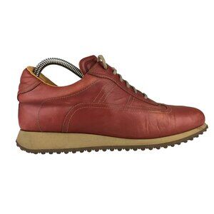Lurueña Womens Red‎ Leather Low Top Lace Up Oxford Shoes Size US 6.5 EU 37